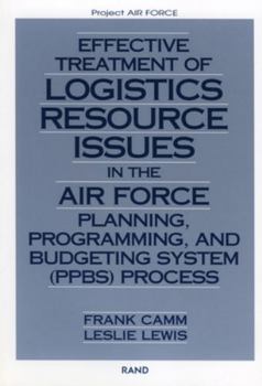 Paperback Effective Treatment of Logistics Resource Issues in the Air Force Planning, Programming, and Bugeting System (Ppbs) Process Book