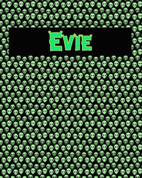 Paperback 120 Page Handwriting Practice Book with Green Alien Cover Evie: Primary Grades Handwriting Book