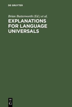 Hardcover Explanations for Language Universals Book