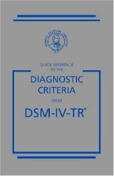 Paperback Quick Reference to the Diagnostic Criteria from Dsm-IV-Tr Book