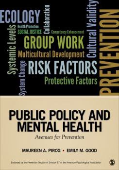 Paperback Public Policy and Mental Health: Avenues for Prevention Book