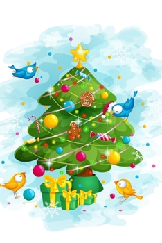 Super Cute Blue and Yellow Birds Decorating a Christmas Tree Notebook: A notepad perfect for creative writing, note taking, doodling, and more!