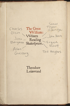 Paperback The Great William: Writers Reading Shakespeare Book