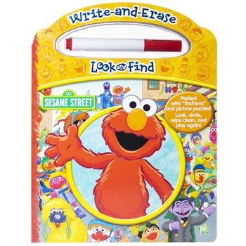 Hardcover Write and Erase Look and Find Sesame Street Book