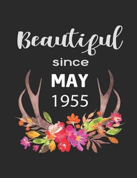 Paperback Beautiful Since May 1955: 7.44 X 9.69 100 Pages 50 Sheets Composition Notebook College Ruled Book