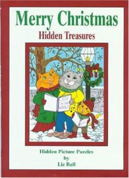 Paperback Merry Christmas Hidden Treasures: Hidden Picture Puzzles Book