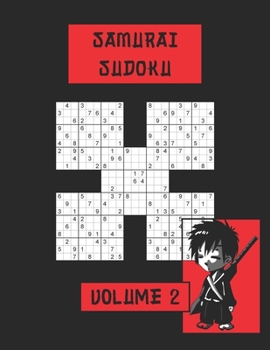 Paperback Samurai Sudoku Volume 2: Another 100x5 Sudoku Puzzles: Average Difficulty and Hard Book