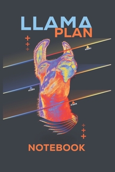 Paperback Llama Plan Notebook: Dark Journal 150 Pages 6x9 Lined Diary Book