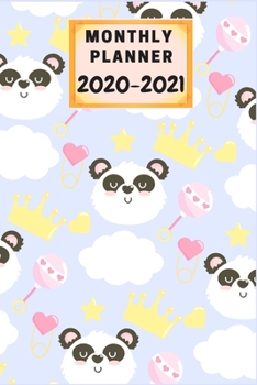 Monthly Planner 2020-2021: cut panda planner/calendar 2020 panda  Monthly Pocket Planner, Calendar & Schedule Agenda, planner Gifts For Women, Men, ... And Adults (6" x 9") , 2020 planner panda