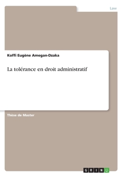 Paperback La tolérance en droit administratif [French] Book