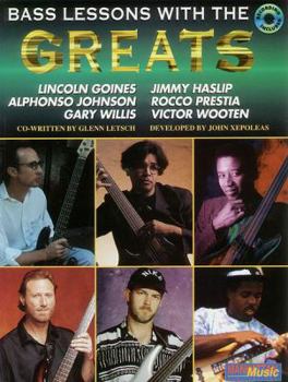 Paperback Lessons with the Greats -- Bass Guitar: Book & CD (Manhattan Music Publications) Book