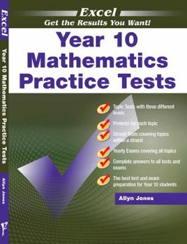 Paperback Excel Year 10 Mathematics Practice Tests Book