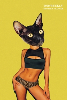 2020 Weekly Monthly Planner: Retro Sexy Cat Pop Art | 6x9 in | 2020 Calendar Organizer with Bonus Dotted Grid Pages + Inspirational Quotes + To-Do Lists (Unique Planners)
