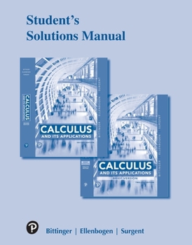 Hardcover Student Solutions Manual for Calculus and Its Applications Book