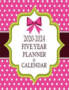 Paperback 2020-2024 Five Year Planner And Calendar: Long-Term 60 Month Agenda Organizer Pink Polka Dots Book