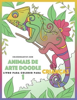 Paperback Livro para Colorir de Animais de Arte Doodle para Crianças 1 [Portuguese] Book
