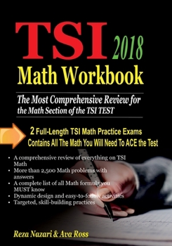 Paperback TSI Math Workbook 2018: Comprehensive Activities for Mastering Essential Math Skills Book