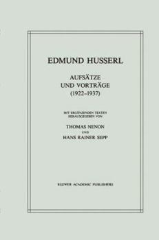 Paperback Aufsätze Und Vorträge (1922-1937) [German] Book