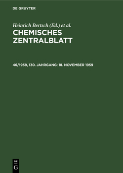 Hardcover 11/18/59 [German] Book