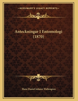 Paperback Anteckningar I Entomologi (1870) [Swedish] Book