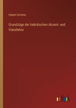Paperback Grundzüge der hebräischen Akzent- und Vokallehre [German] Book