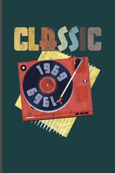 Classic 1969: Cool Animated Hearthbeat Design Personalized Birthday Gift For Men & Women Born in 1969 Blank Journal (6"x9") Lined Notebook to write in