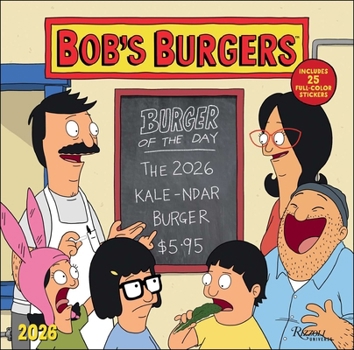 Calendar Bob's Burgers 2026 Wall Calendar (Includes Stickers) Book
