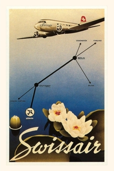 Paperback Vintage Journal Airline Travel Poster Book