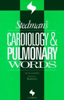 Paperback Stedman's Cardiology & Pulmonary Words: With Respiratory Words Book