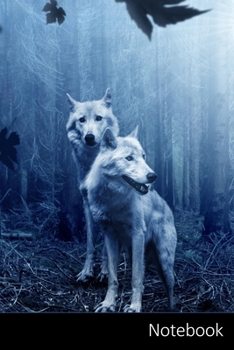 Paperback Notebook: Wolf, Forest, Dark, Predator themed Notebook / Journal / Diary / Composition book / Daily Planner - 6 x 9 inches (15,2 Book