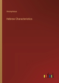 Paperback Hebrew Characteristics Book