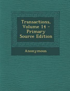 Paperback Transactions, Volume 14 Book