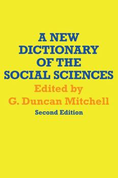 Paperback A New Dictionary of the Social Sciences Book