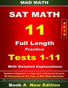 Paperback 2018 New SAT Math Tests 01-11 Book A Book