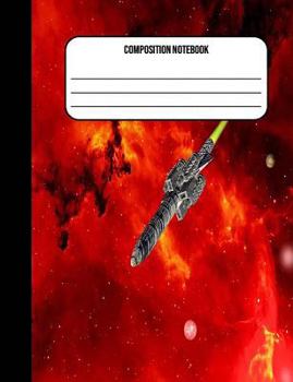 Paperback Composition Notebook: Galaxy 100 Ruled Pages (7.44 x 9.69) Book