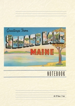 Paperback Vintage Lined Notebook Greetings from Sebago Lake Book