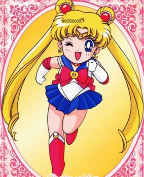 Notebook: Sailor Moon Anime Soft Glossy Cover College Ruled Pages Book 7.5 x 9.25 Inches 110 Pages