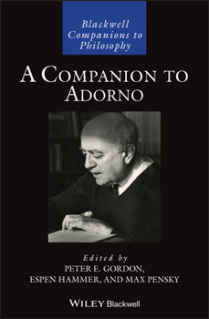 Hardcover A Companion to Adorno Book