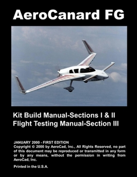 Paperback AeroCanard Kit Build Manual Book