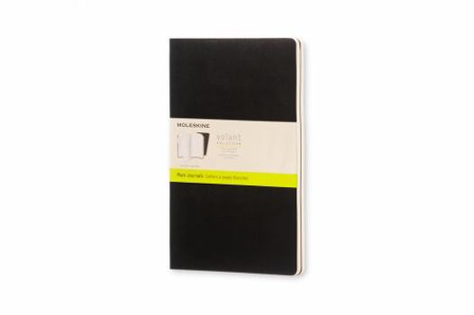Diary Moleskine Volant Notebook (Set of 2 ), Large, Plain, Black, Soft Cover (5 X 8.25) Book