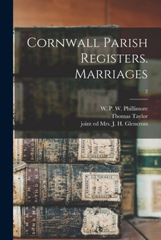 Paperback Cornwall Parish Registers. Marriages; 2 Book