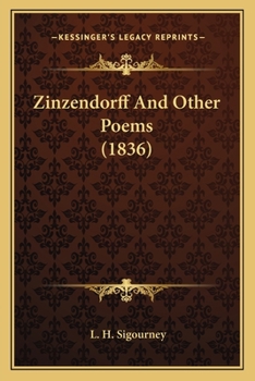 Paperback Zinzendorff And Other Poems (1836) Book