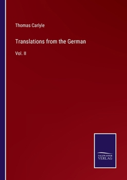 Paperback Translations from the German: Vol. II Book