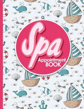 Paperback Spa Appointment Book: 6 Columns Appointment Note, At A Glance Appointment Book, Large Appointment Book, Cute Navy Cover Book