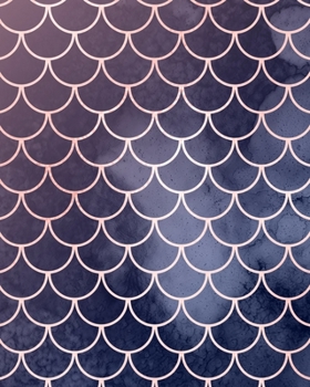 Paperback Blush and Navy Mermaid Scales Composition Notebook - Large Ruled Notebook - 8x10 Lined Notebook (Softcover Journal / Notebook / Diary) Book