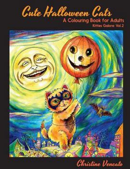 Paperback Cute Halloween Cats: A Cats and Kittens Colouring Book for Adults Book