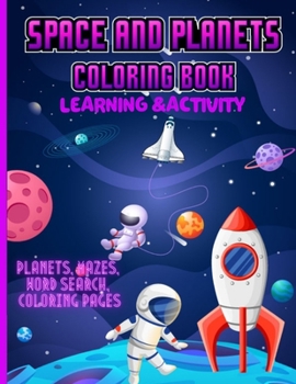 Paperback Space and Planets Coloring Book Learning & Activity Book