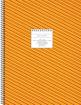 Spiral-bound Passantino Music Papers, No. 159: Guitar Manuscript Paper Book