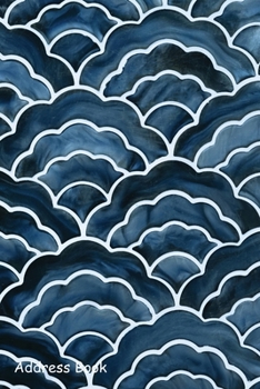 Paperback Address Book: For Contacts, Addresses, Phone, Email, Note, Emergency Contacts, Alphabetical Index With Japanese Style Wave Book