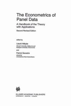 Paperback The Econometrics of Panel Data: A Handbook of the Theory with Applications Book